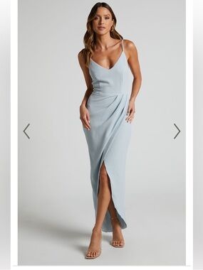 Showpo Lucky Day Mini V neck drape dress
